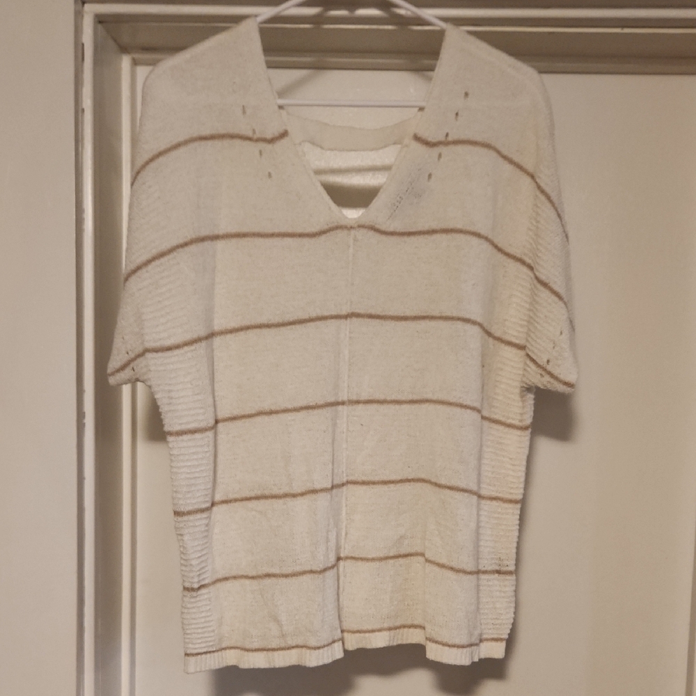 Apt. 9 Cream Boxy Polo T-Shirt